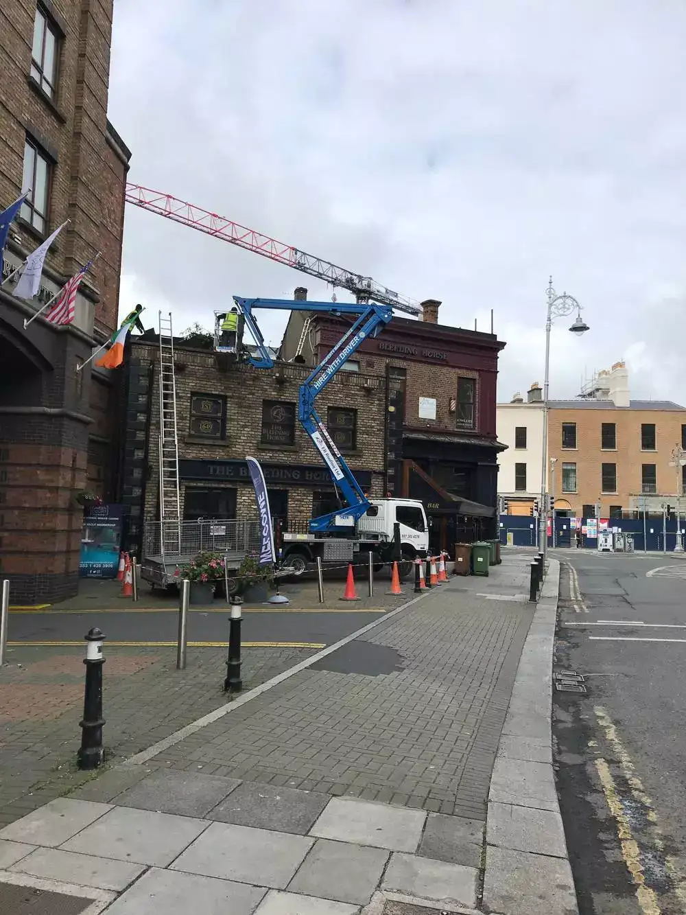 working at height - cherry picker services in Dublin